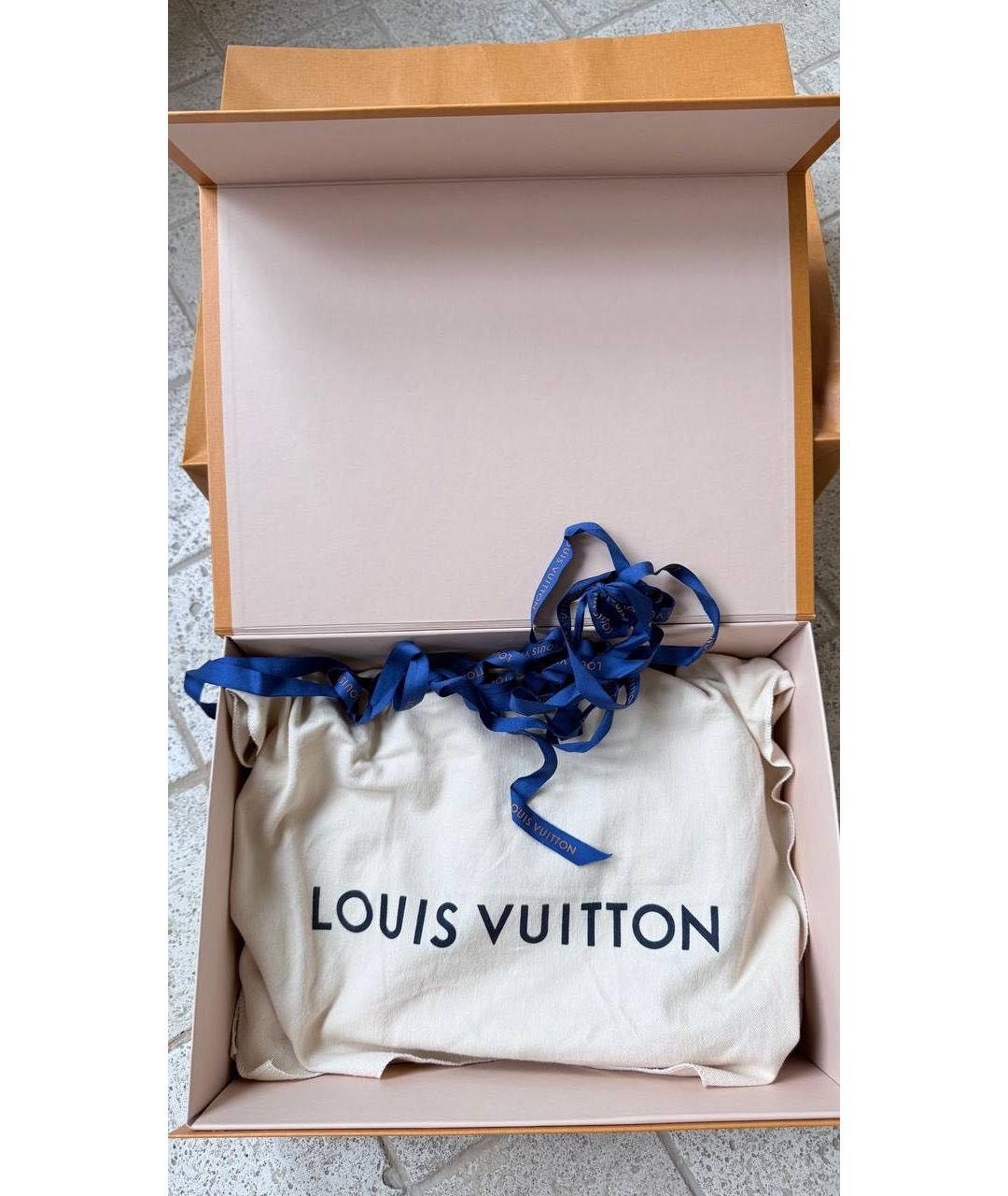 LOUIS VUITTON Антрацитовая кожаная сумка на плечо, фото 4