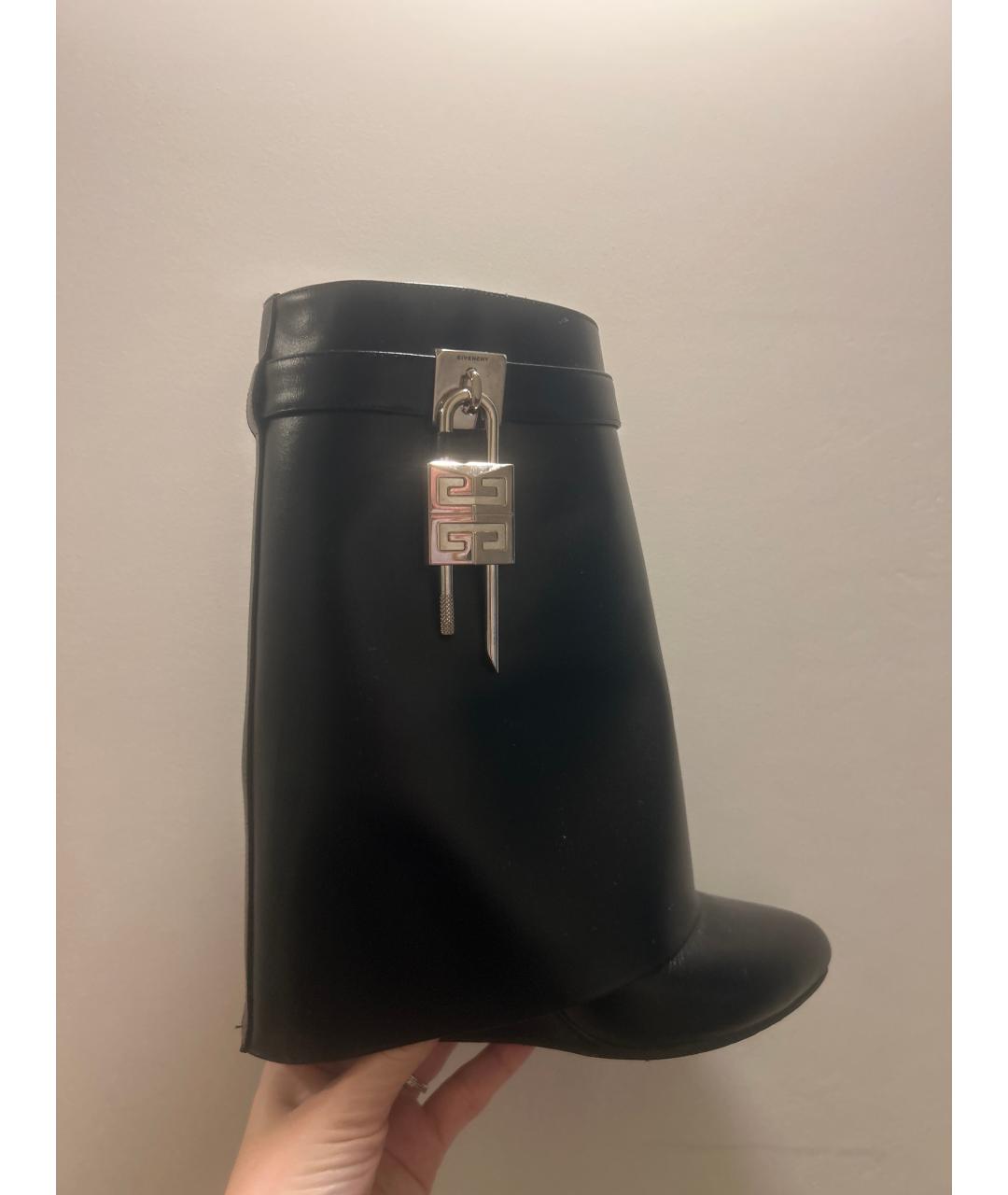 GIVENCHY Черные кожаные сапоги, фото 3