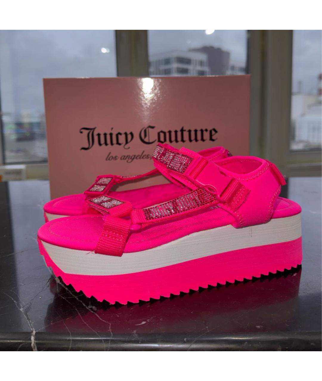 JUICY COUTURE Розовые резиновые сандалии, фото 6