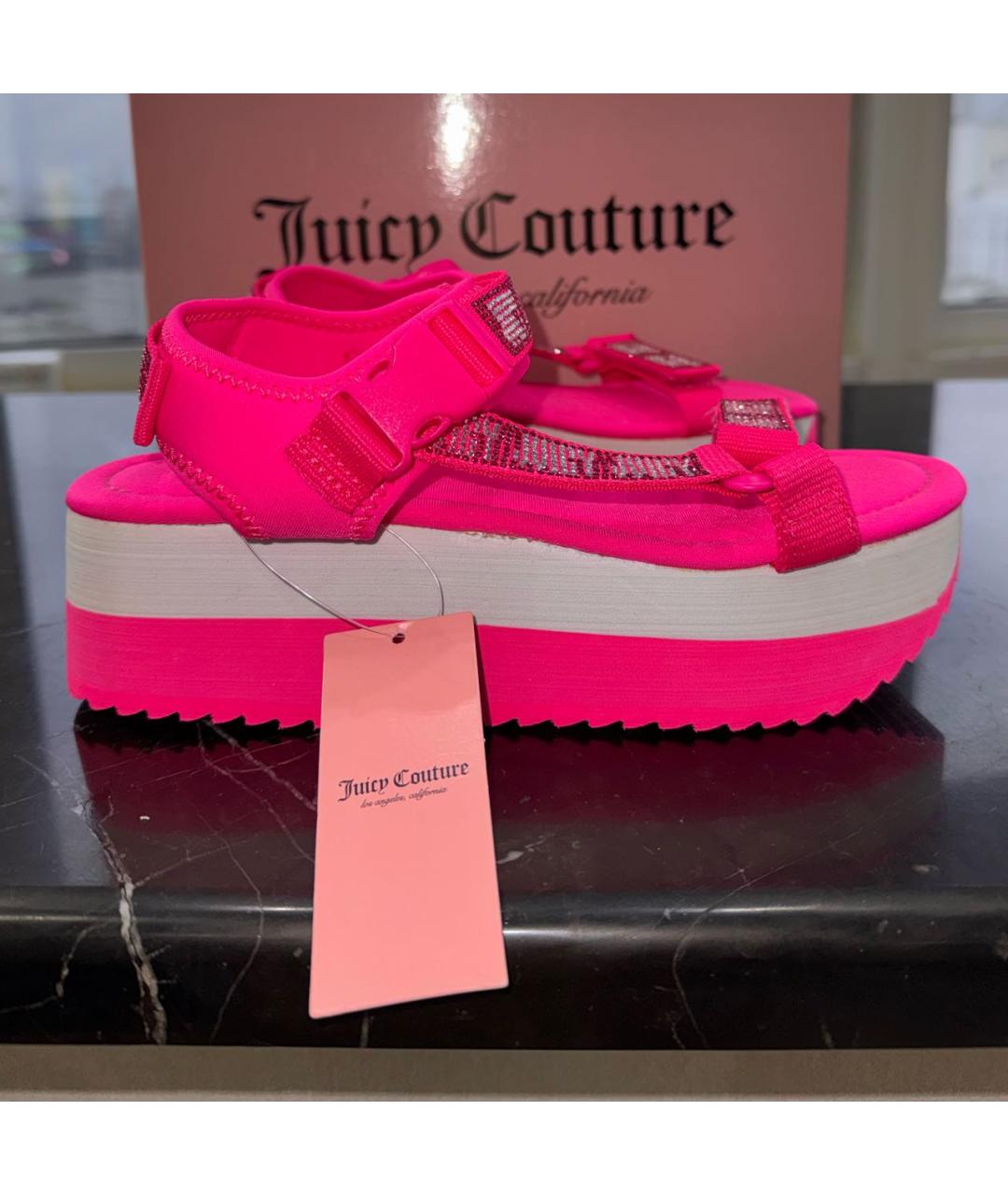 JUICY COUTURE Розовые резиновые сандалии, фото 8