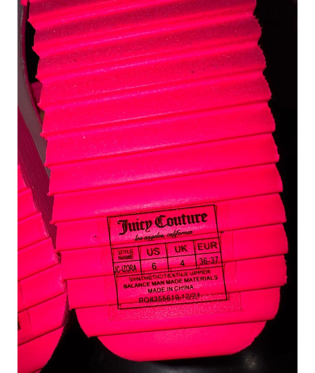 JUICY COUTURE Розовые резиновые сандалии, фото 4