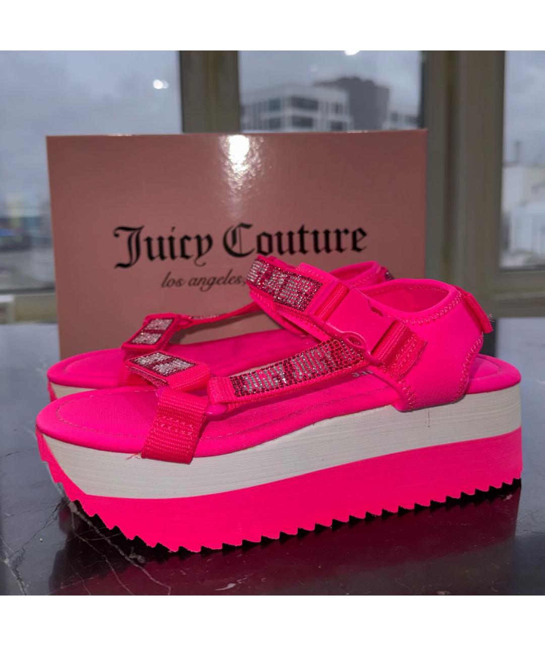 JUICY COUTURE Розовые резиновые сандалии, фото 9