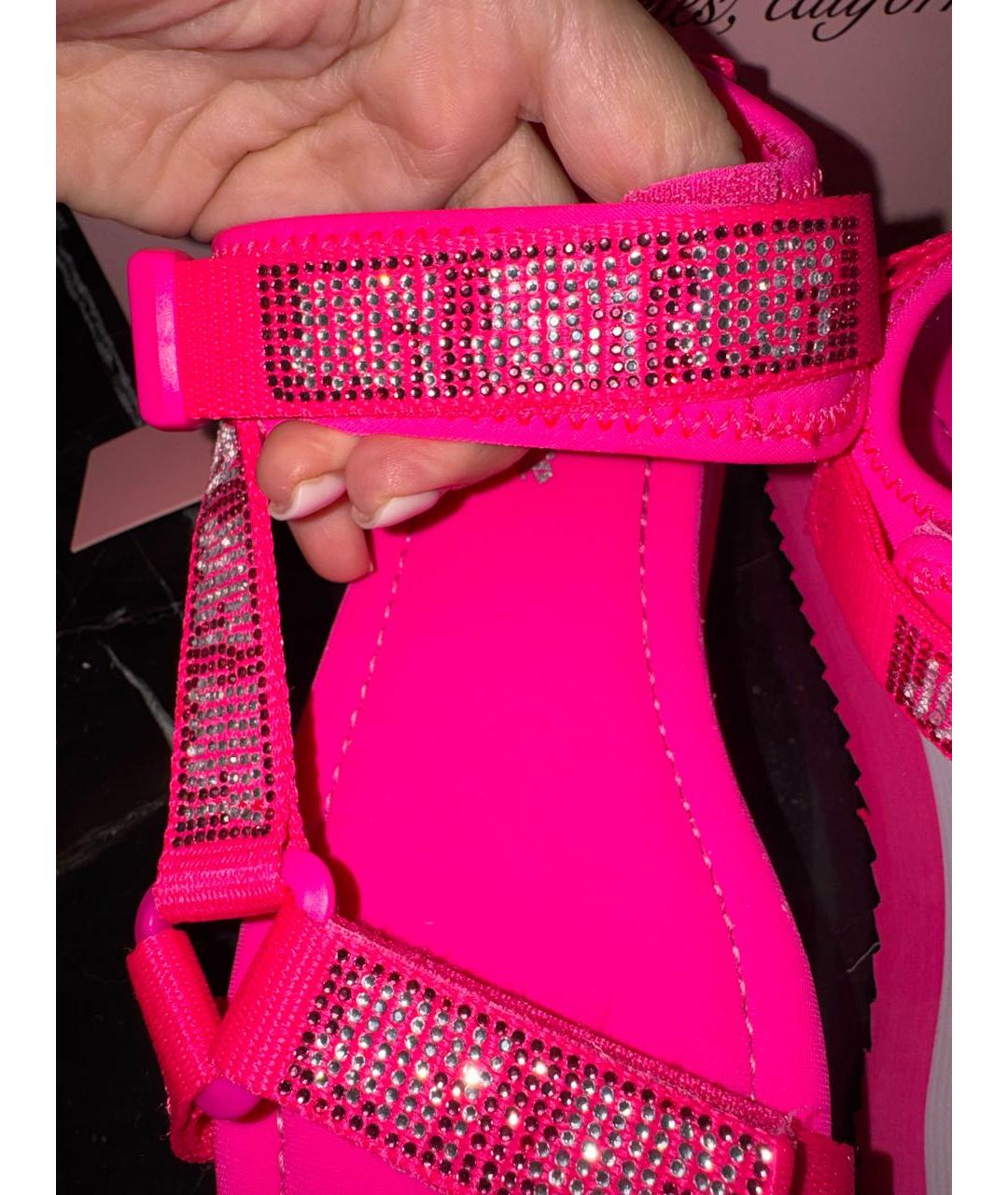 JUICY COUTURE Розовые резиновые сандалии, фото 7