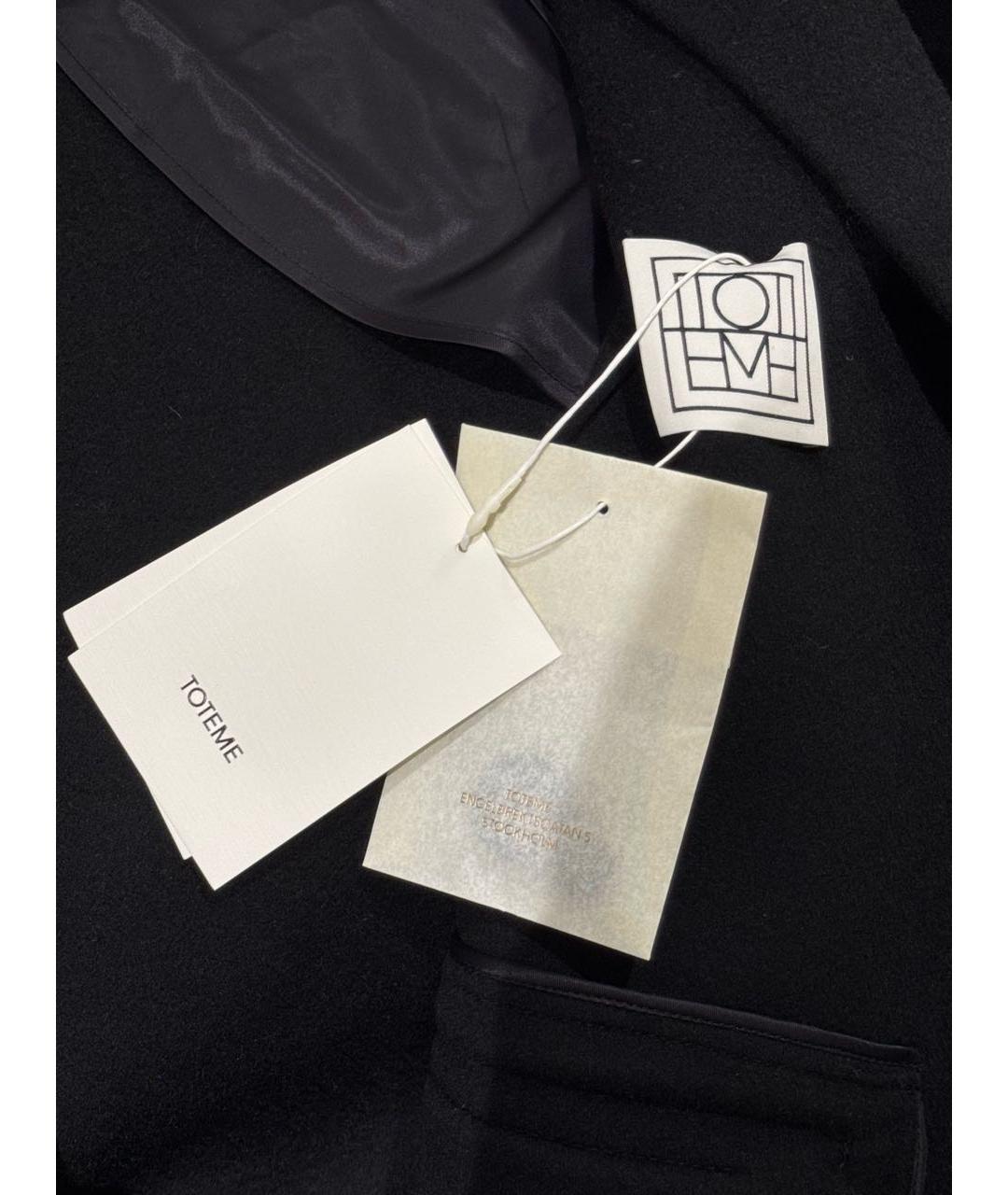 TOTEME Черное шерстяное пальто, фото 5