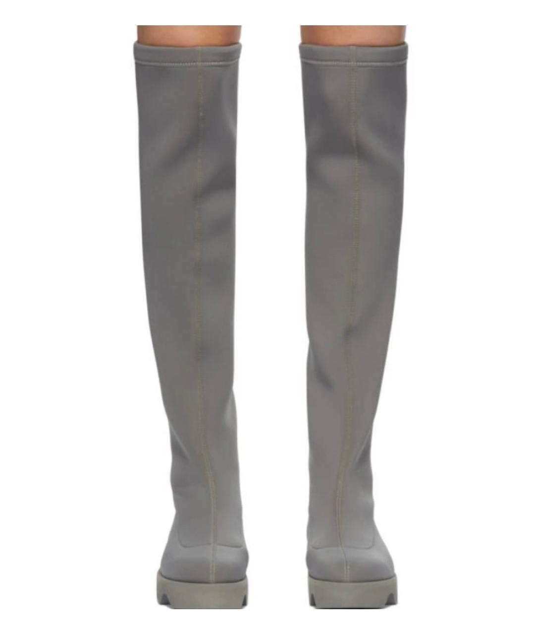 ISSEY MIYAKE Серые синтетические ботфорты, фото 3