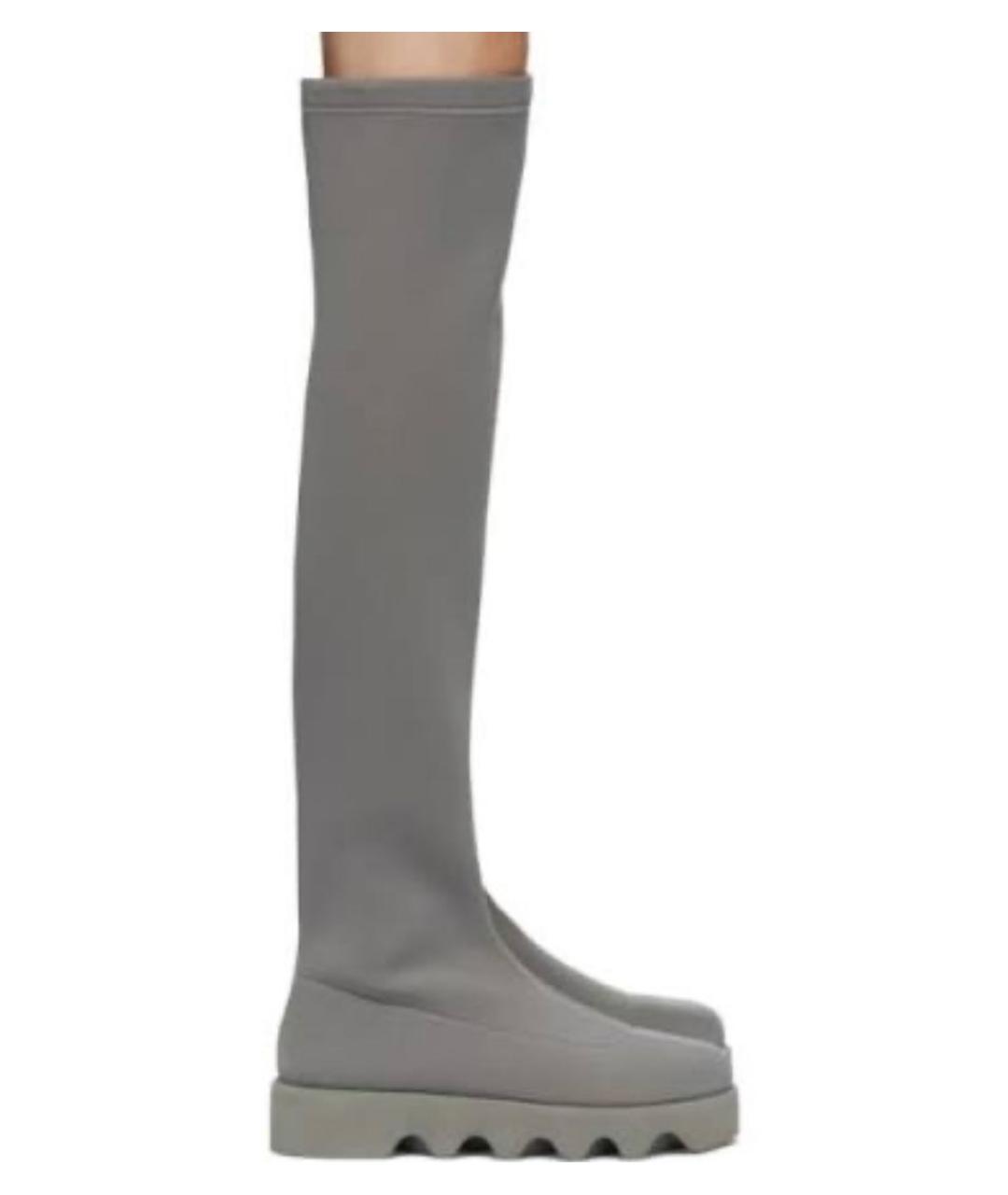 ISSEY MIYAKE Серые синтетические ботфорты, фото 6