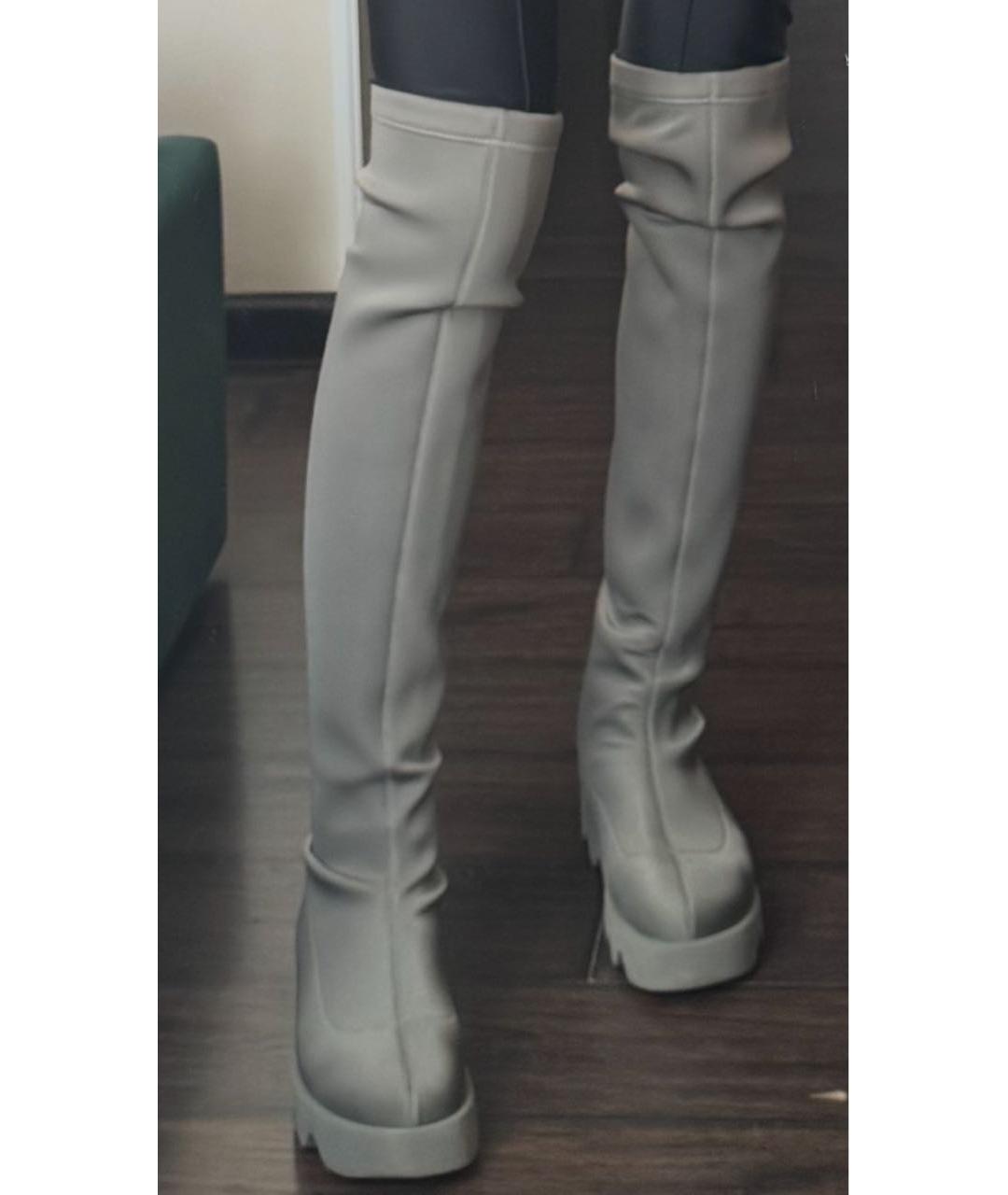 ISSEY MIYAKE Серые синтетические ботфорты, фото 5