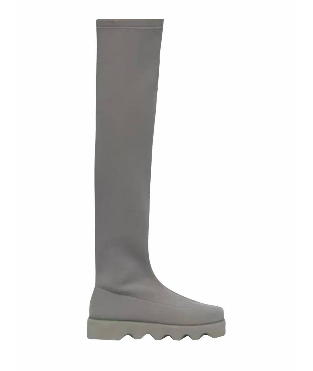 ISSEY MIYAKE Серые синтетические ботфорты, фото 1