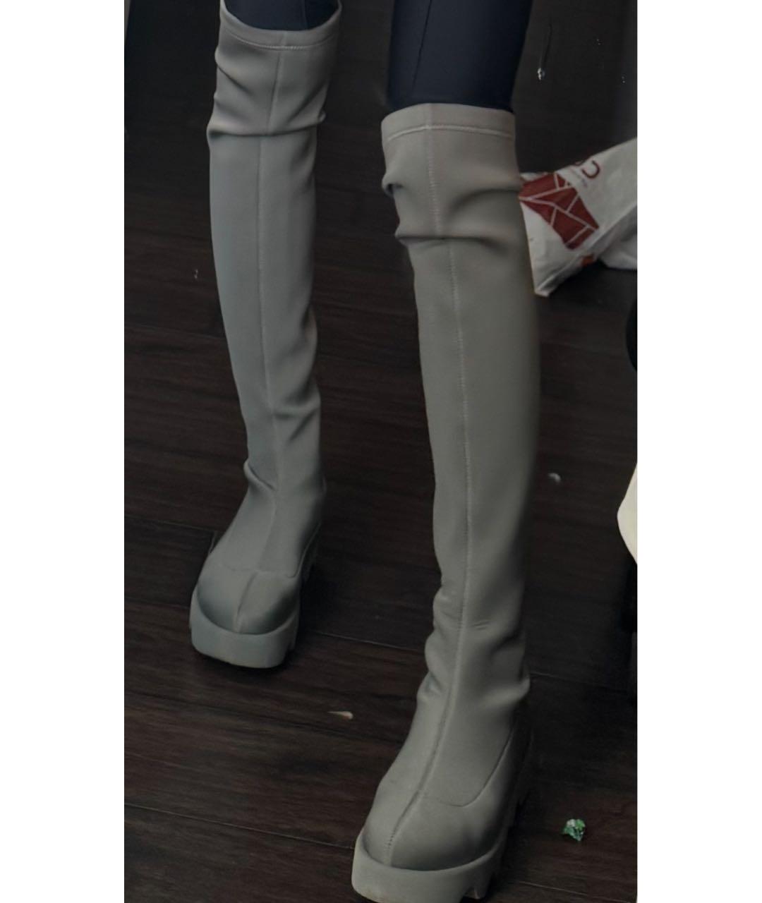 ISSEY MIYAKE Серые синтетические ботфорты, фото 4