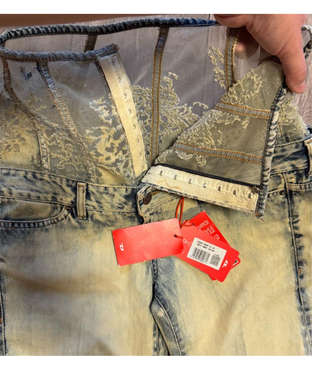DIESEL Мульти хлопковые прямые джинсы, фото 5