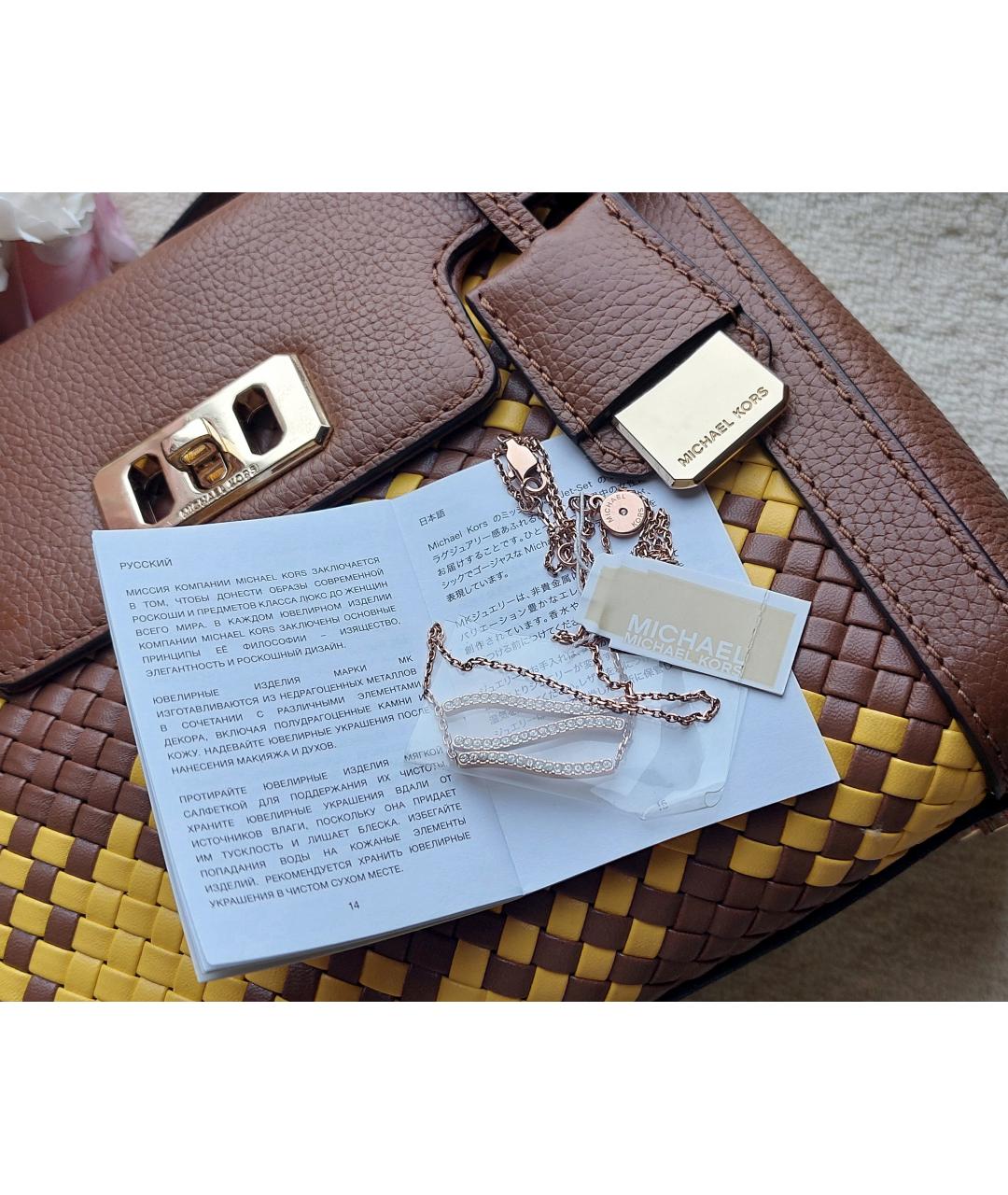 MICHAEL KORS Золотое металлическое колье, фото 4