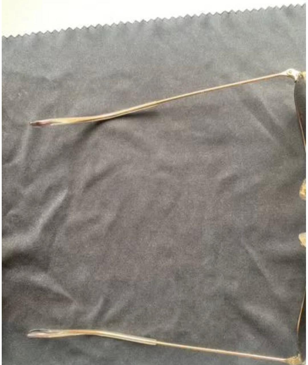 RAY BAN Золотые металлические солнцезащитные очки, фото 4