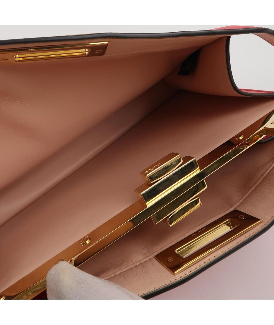 FENDI Красная кожаная сумка тоут, фото 6