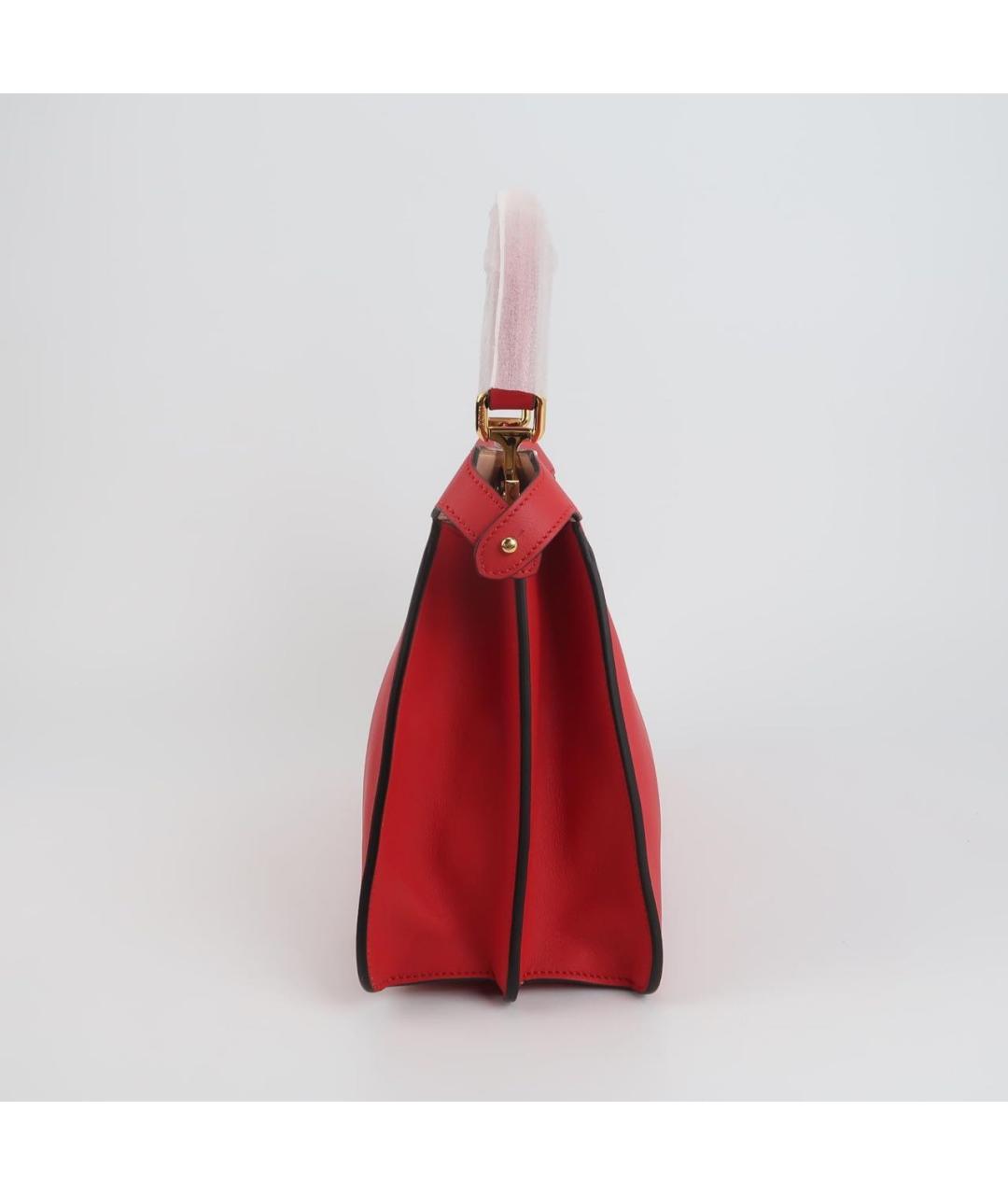 FENDI Красная кожаная сумка тоут, фото 3