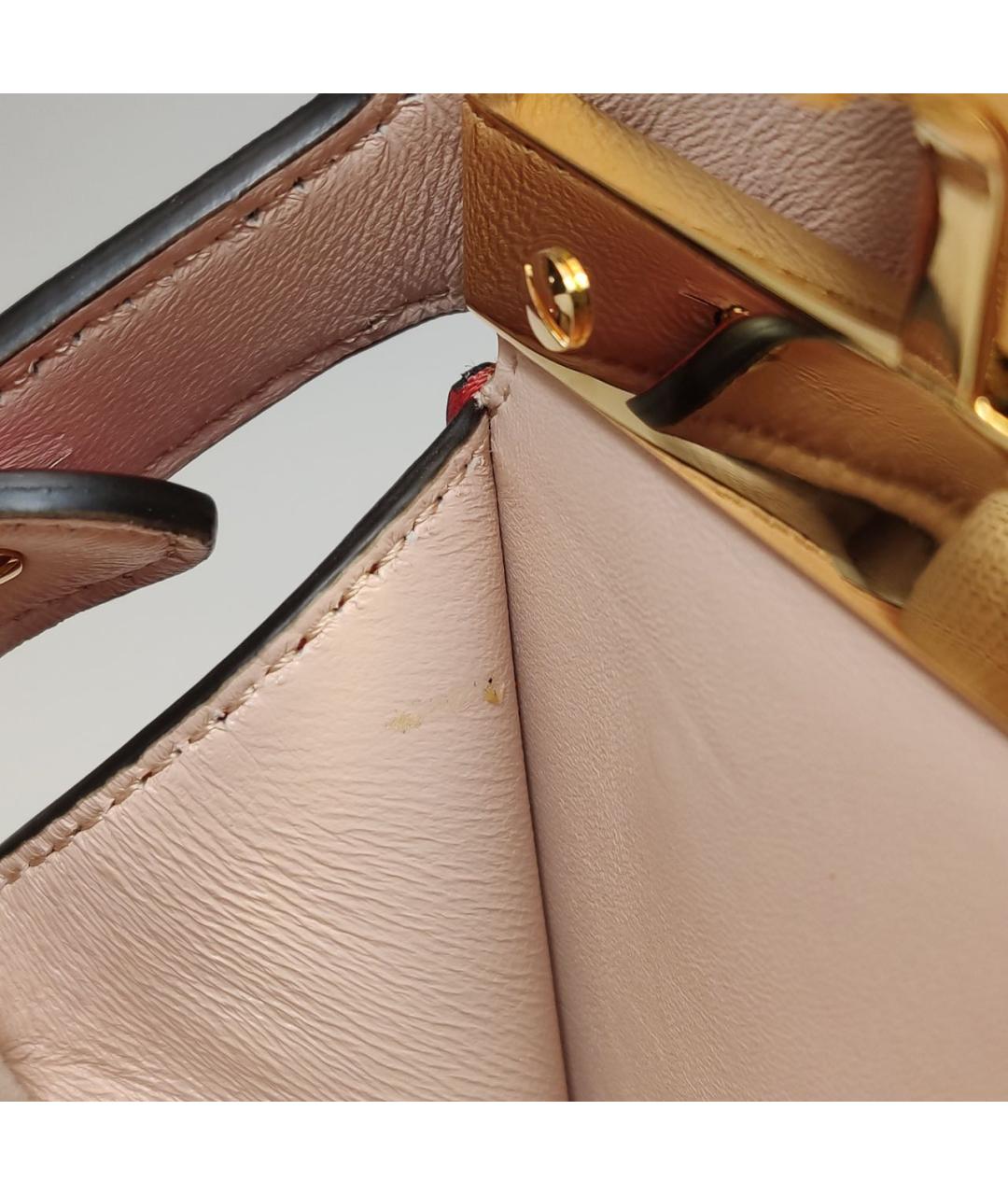 FENDI Красная кожаная сумка тоут, фото 7