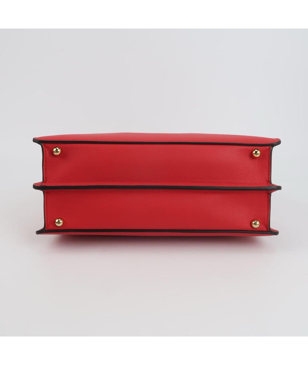 FENDI Красная кожаная сумка тоут, фото 5