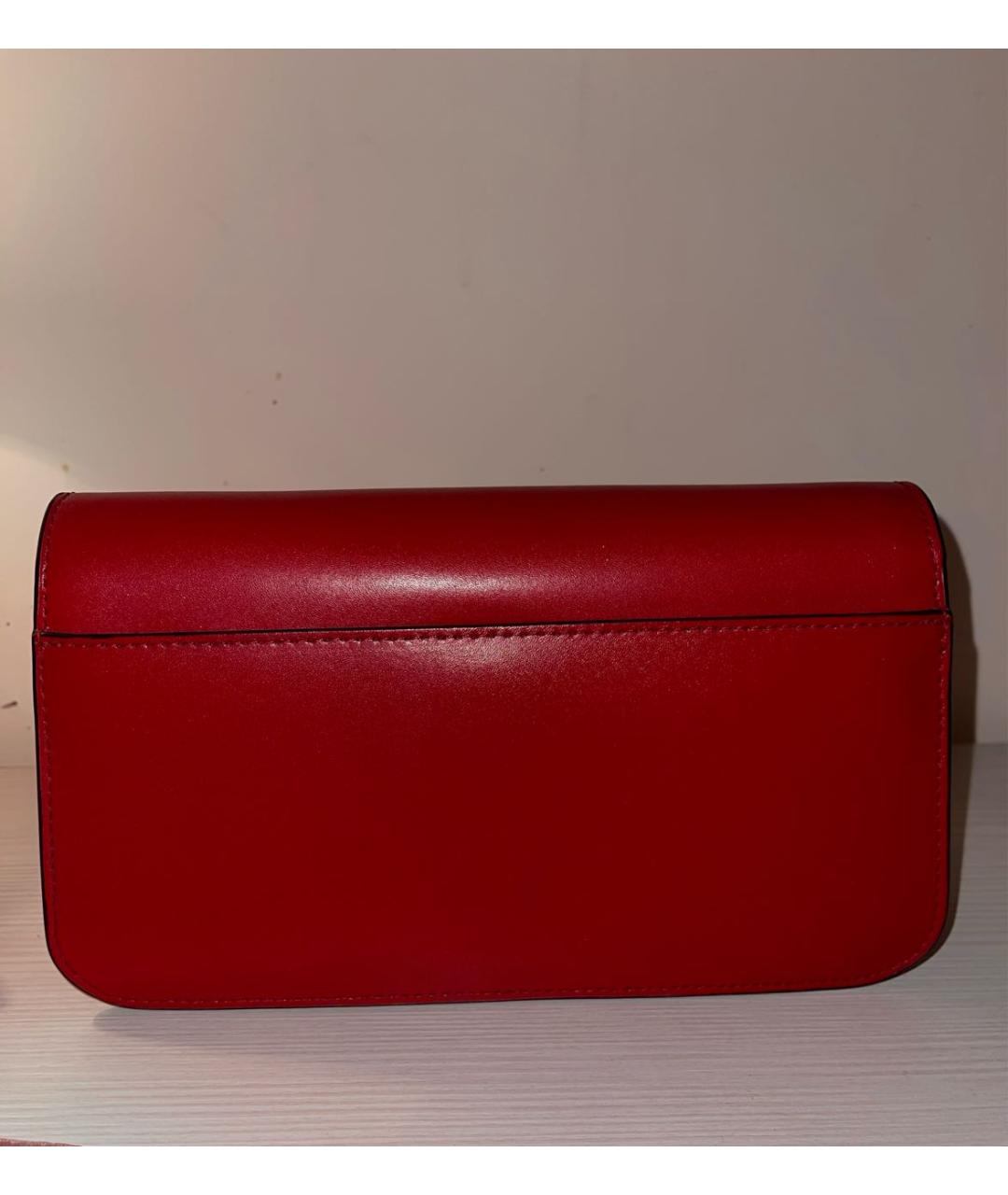 MICHAEL KORS Красная кожаная сумка через плечо, фото 3