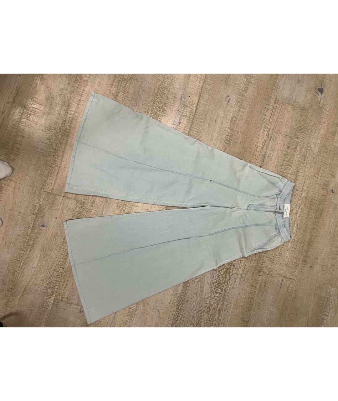 ALBERTA FERRETTI Голубые хлопковые джинсы клеш, фото 5