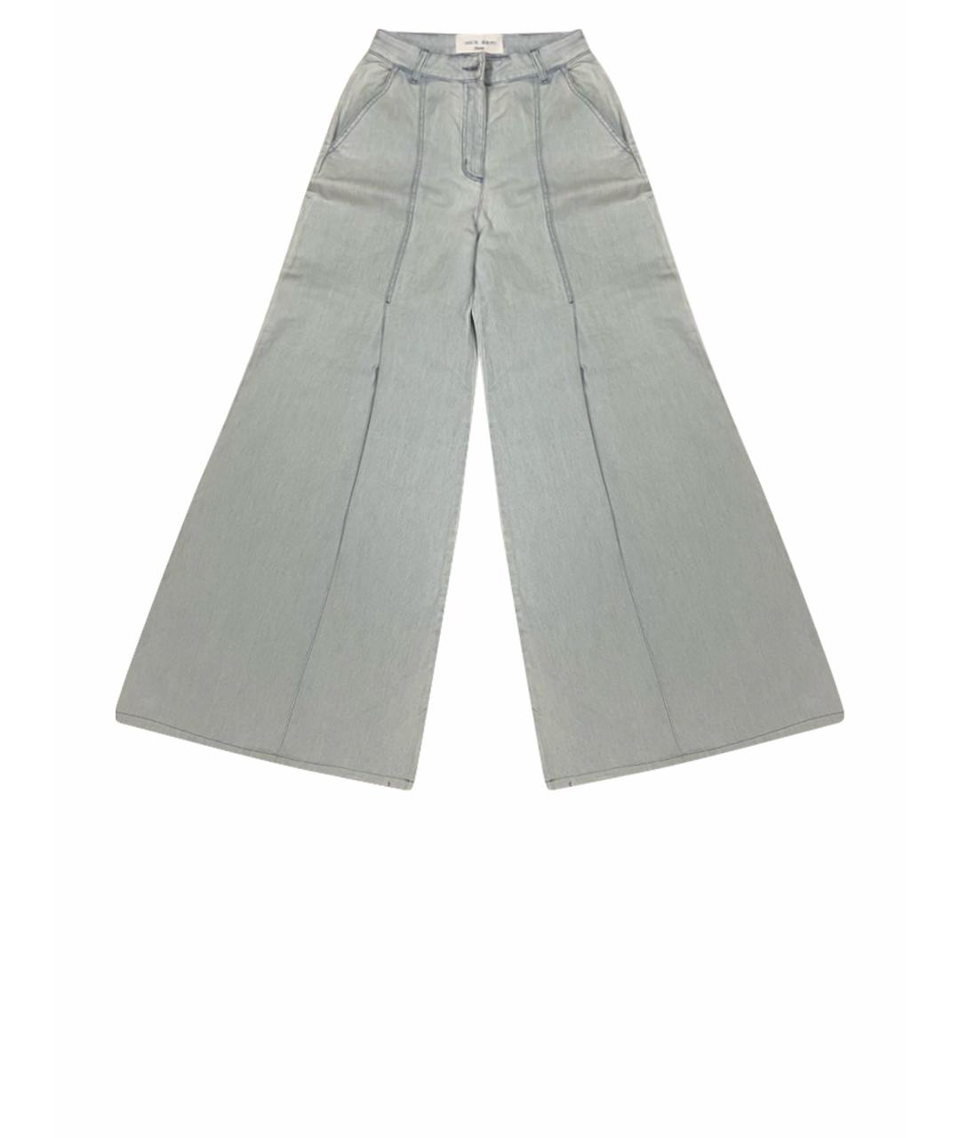 ALBERTA FERRETTI Голубые хлопковые джинсы клеш, фото 1