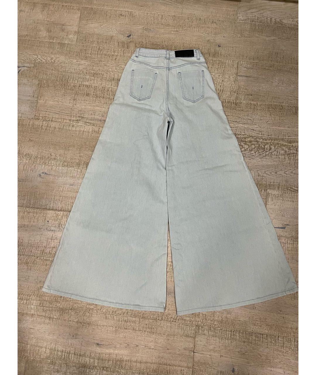 ALBERTA FERRETTI Голубые хлопковые джинсы клеш, фото 2