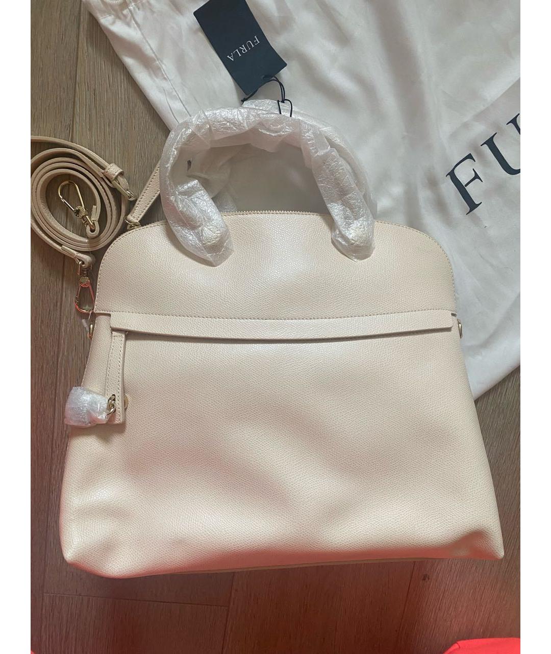 FURLA Белая кожаная сумка тоут, фото 8