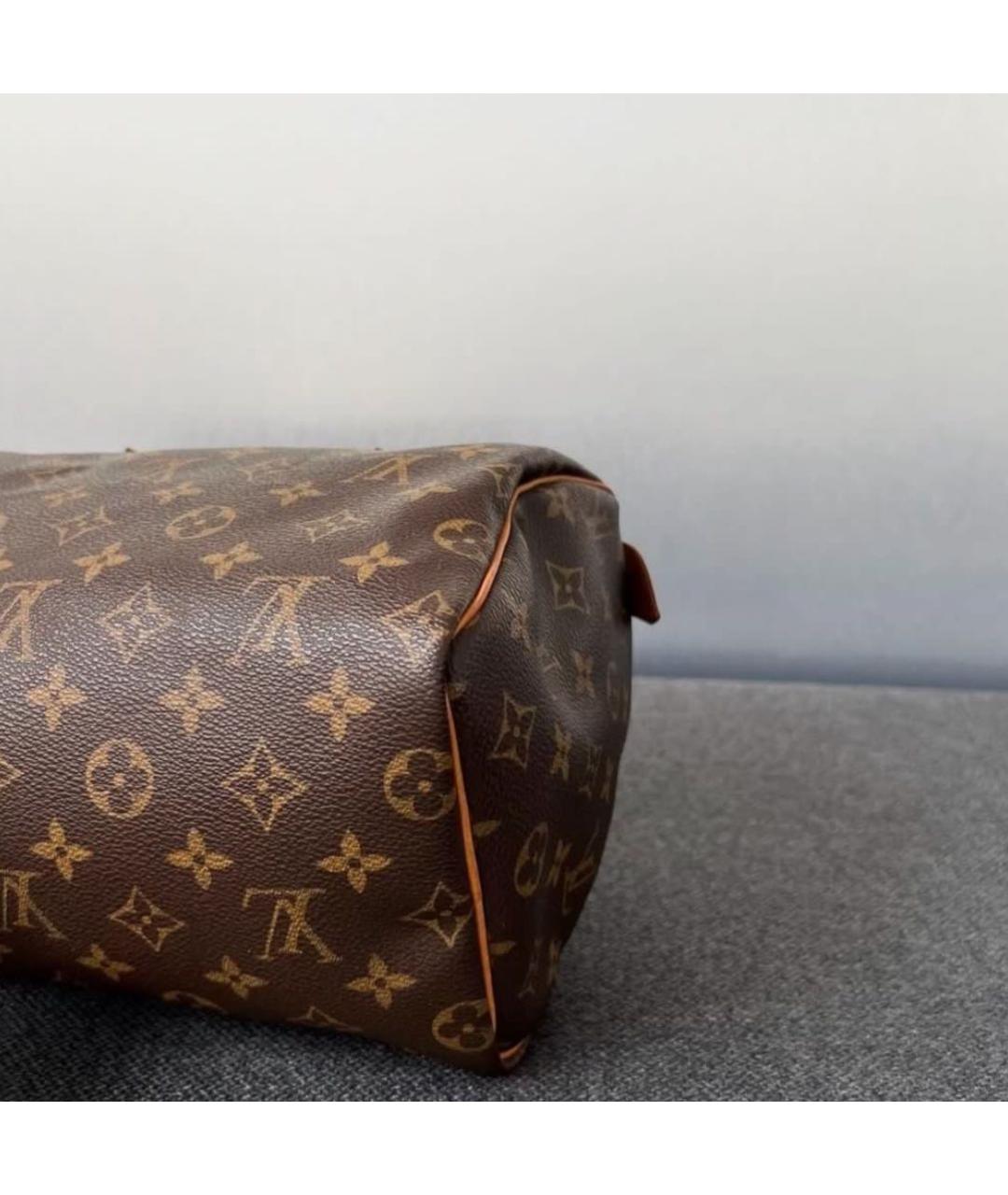 LOUIS VUITTON Коричневая сумка с короткими ручками, фото 4
