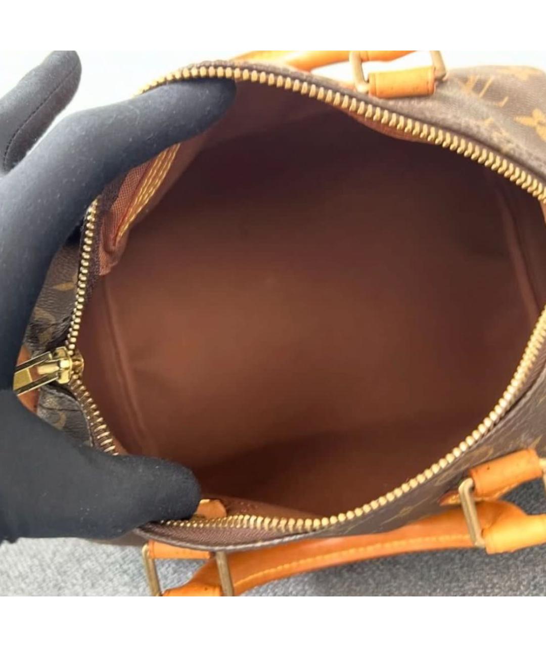 LOUIS VUITTON Коричневая сумка с короткими ручками, фото 5