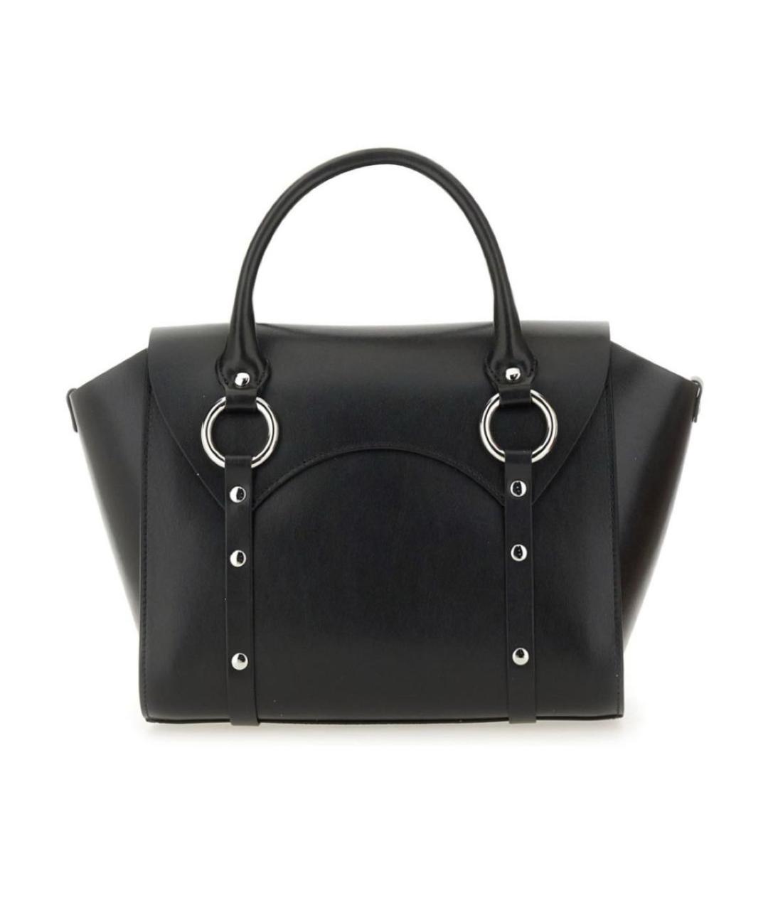VIVIENNE WESTWOOD Черная кожаная сумка тоут, фото 3