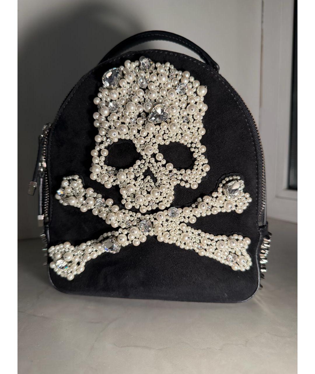 PHILIPP PLEIN Черный замшевый рюкзак, фото 5