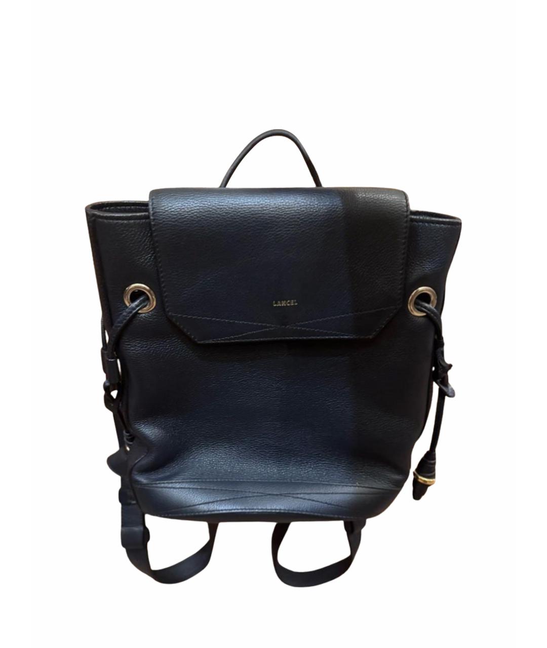 LANCEL Темно-синий кожаный рюкзак, фото 1