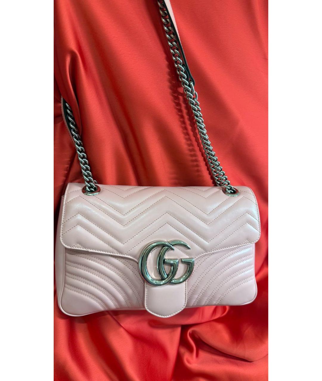 GUCCI Розовая кожаная сумка через плечо, фото 8