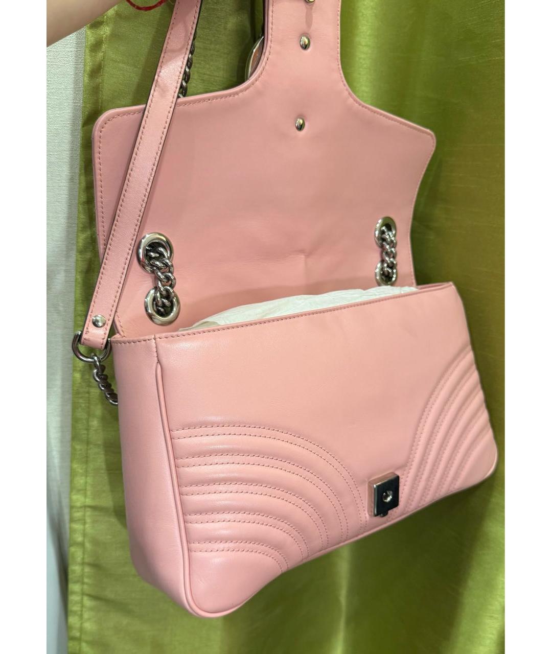 GUCCI Розовая кожаная сумка через плечо, фото 3