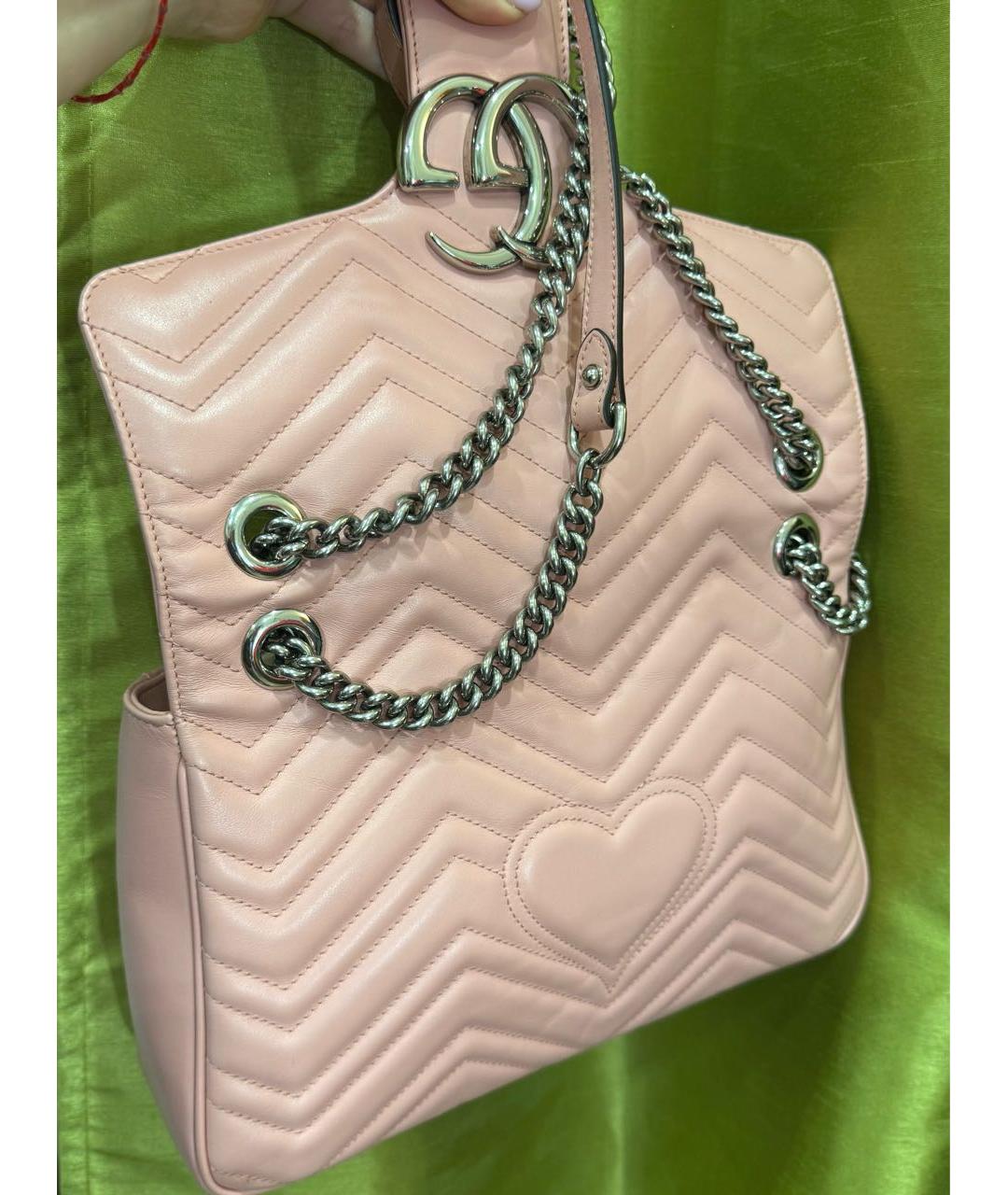 GUCCI Розовая кожаная сумка через плечо, фото 4