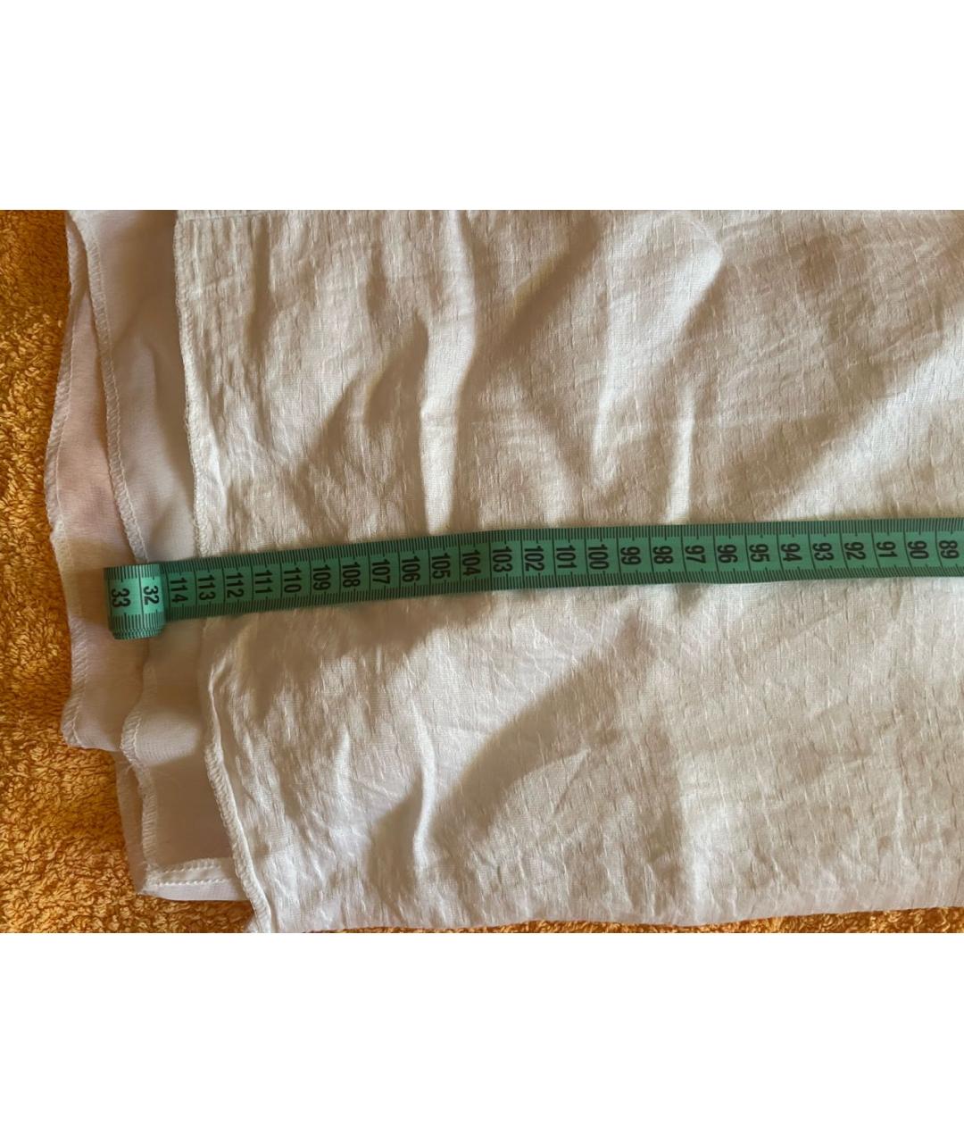 ARMANI COLLEZIONI Белые льняные прямые брюки, фото 5