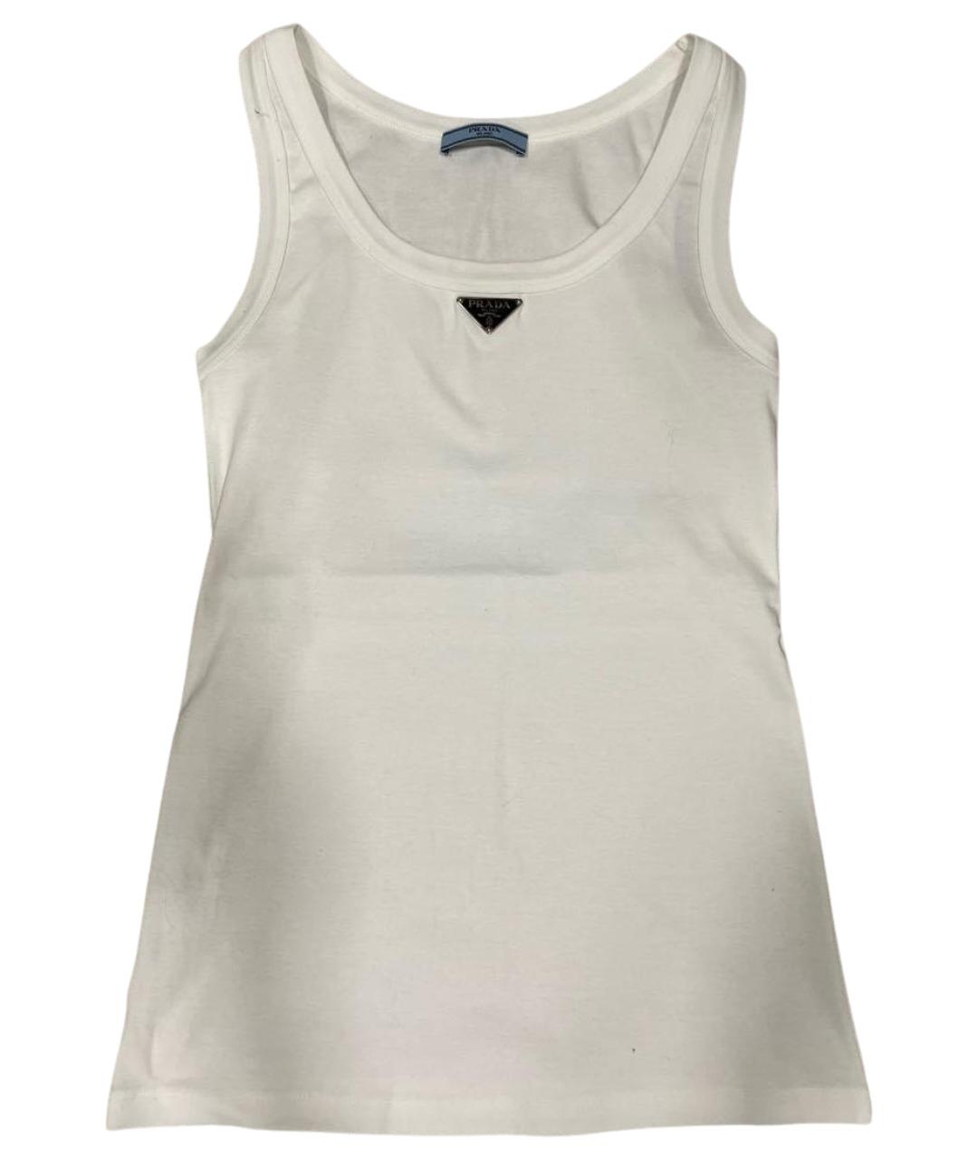 PRADA Белая хлопковая майка, фото 1