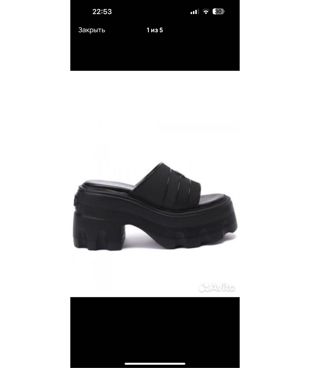 CASADEI Черные кожаные сабо, фото 6