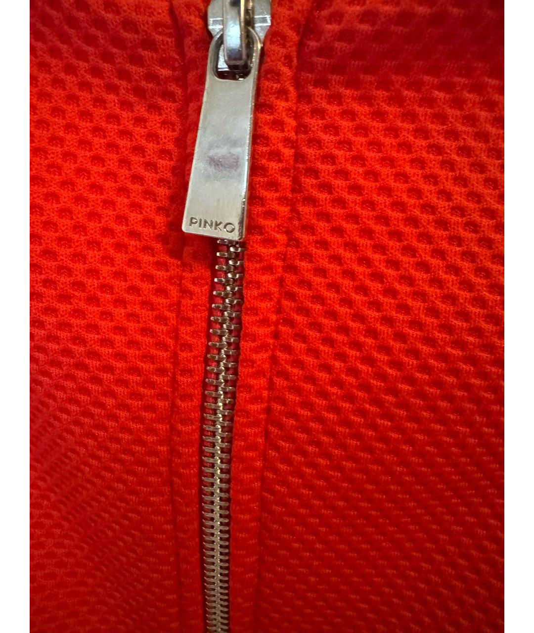 PINKO Красное полиэстеровое коктейльное платье, фото 5