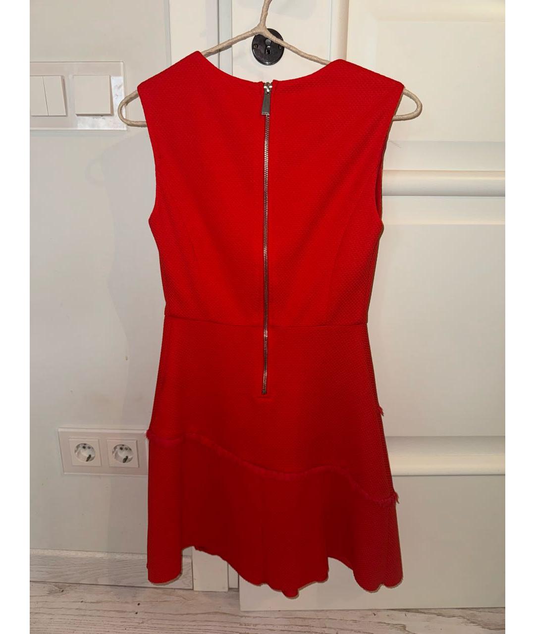 PINKO Красное полиэстеровое коктейльное платье, фото 8