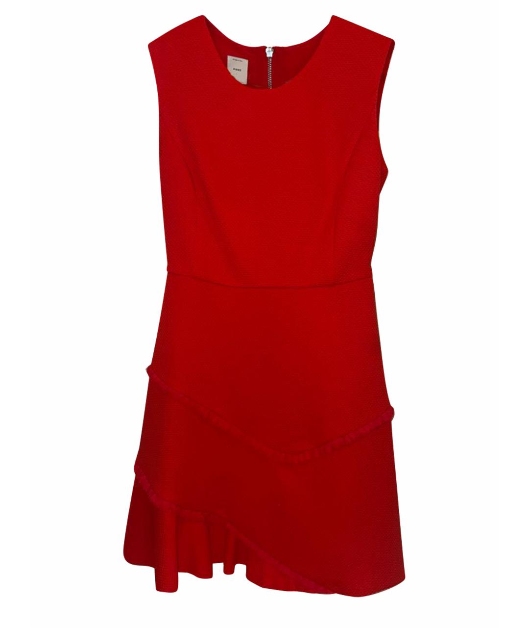 PINKO Красное полиэстеровое коктейльное платье, фото 1