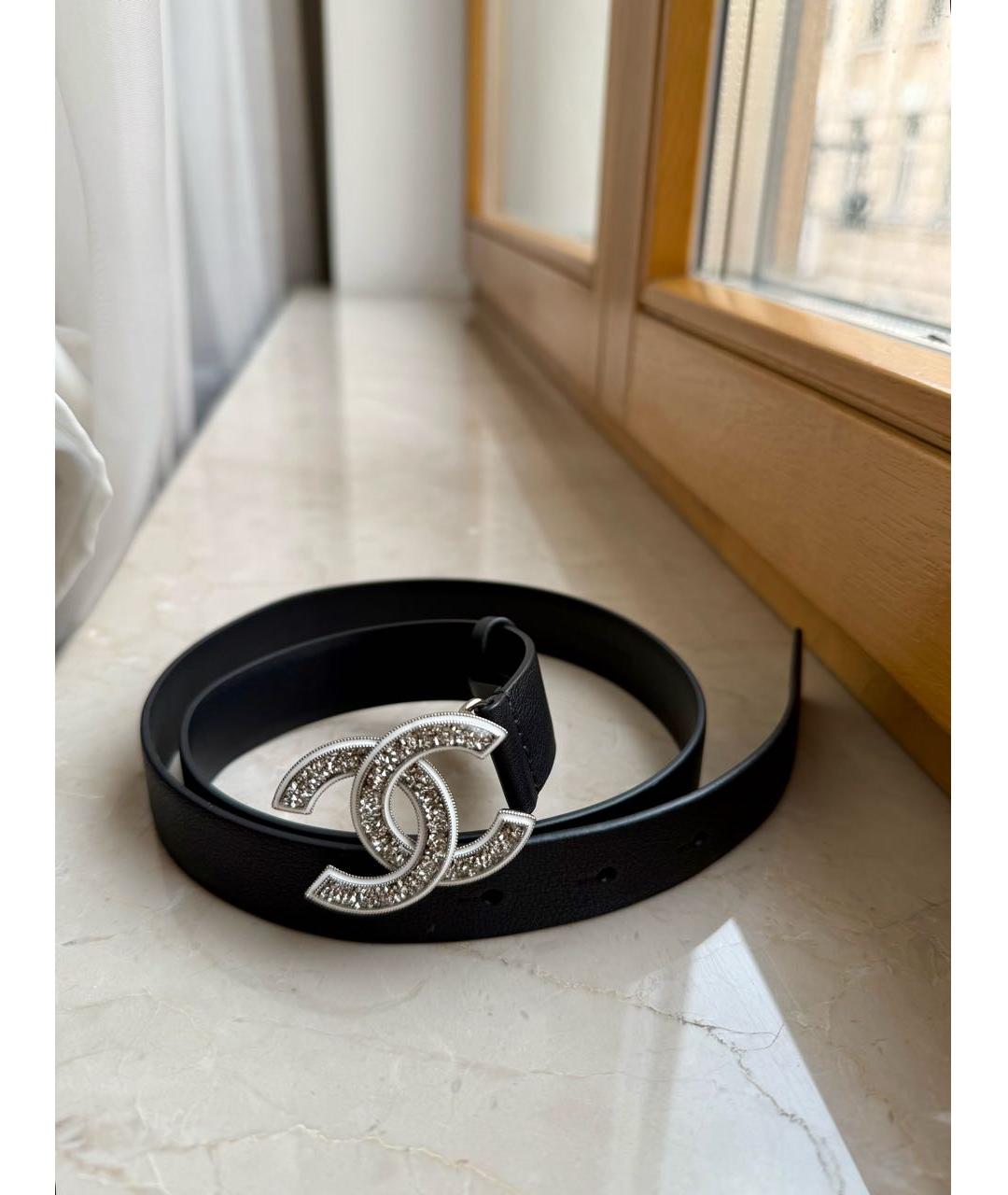 CHANEL Черный кожаный ремень, фото 4