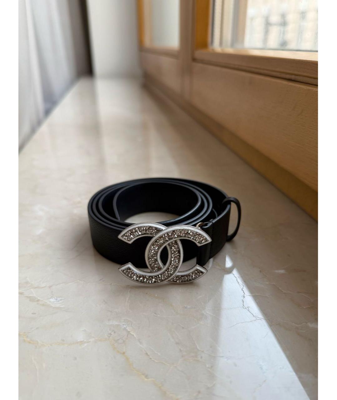 CHANEL Черный кожаный ремень, фото 5