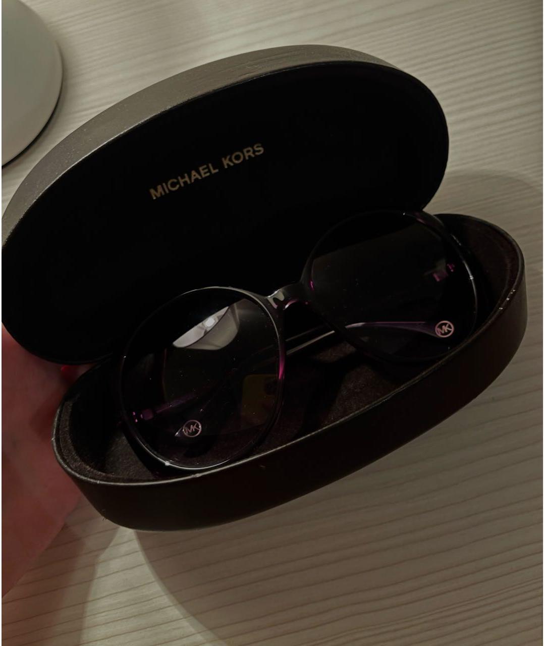 MICHAEL KORS Фиолетовые пластиковые солнцезащитные очки, фото 3