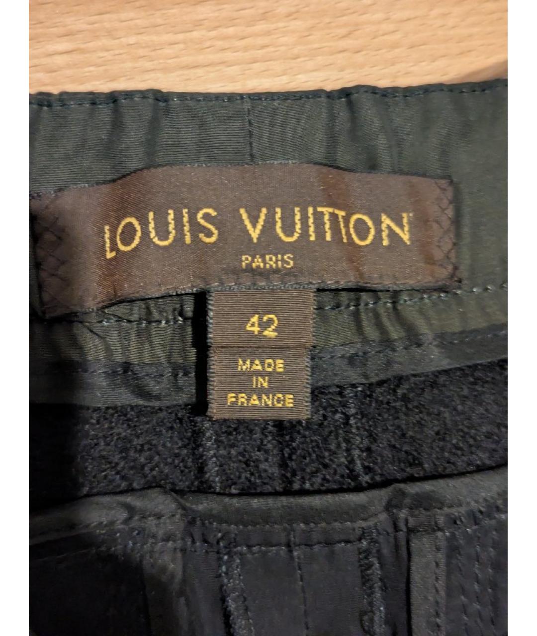 LOUIS VUITTON Мульти вискозные прямые брюки, фото 3