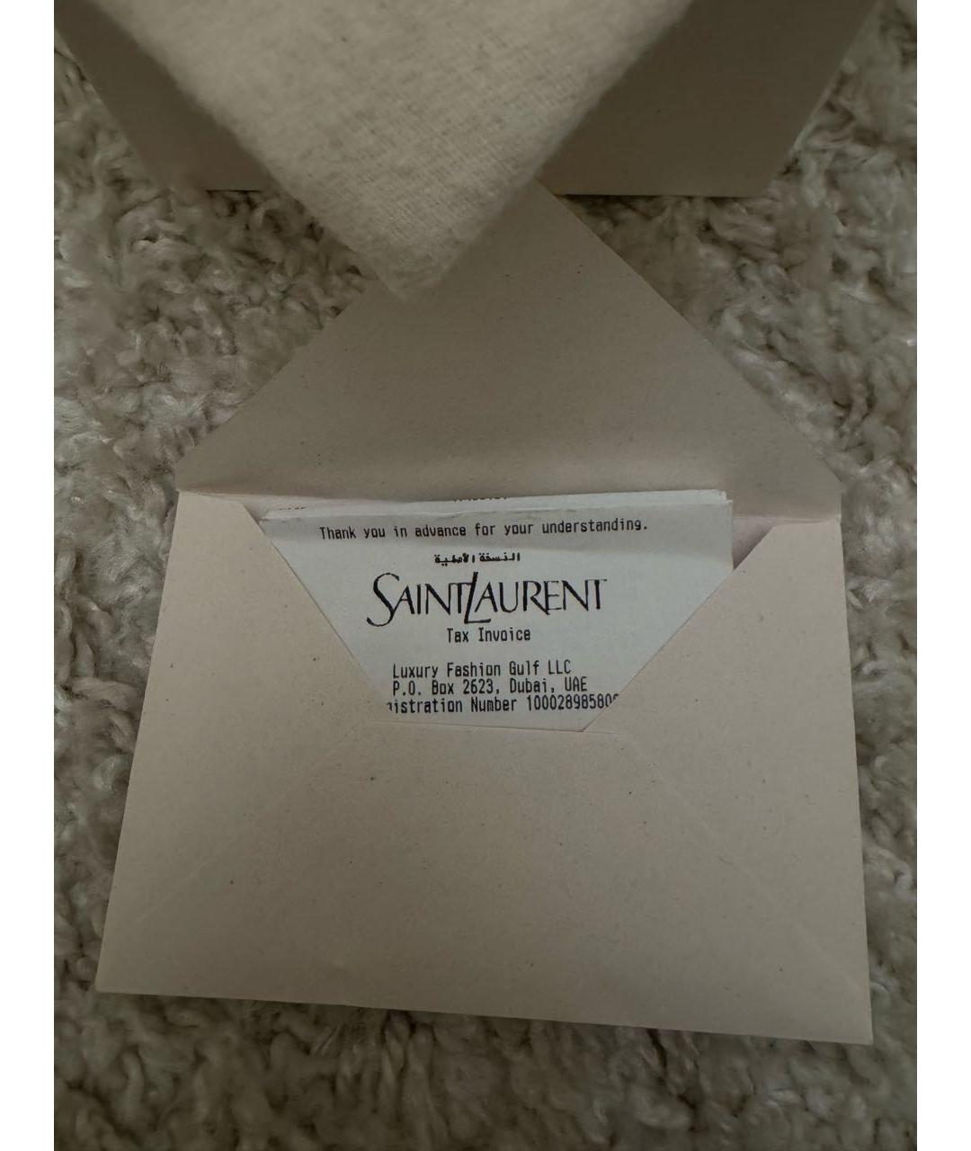 SAINT LAURENT Черный кожаный ремень, фото 3