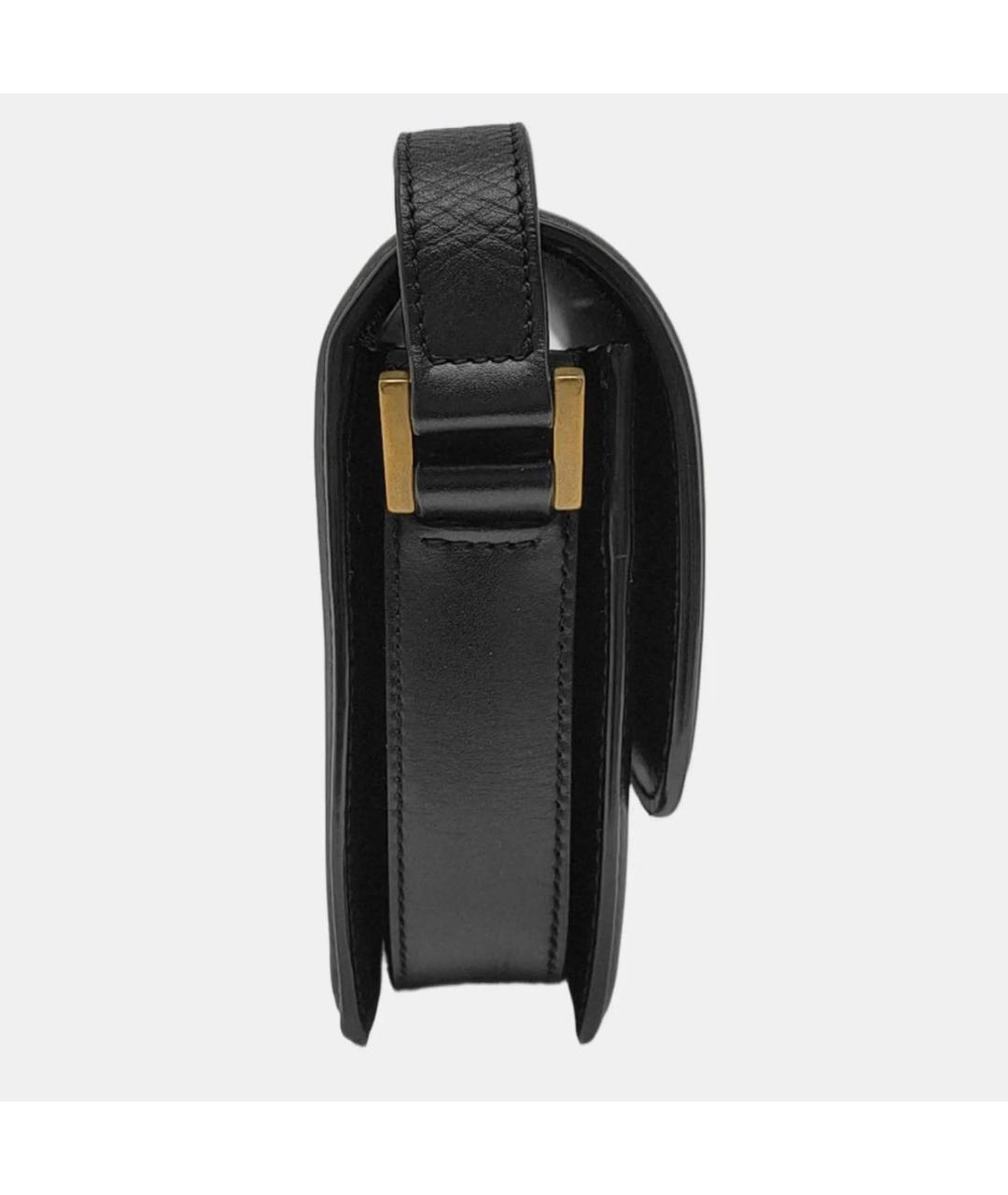 SAINT LAURENT Черная кожаная сумка через плечо, фото 3