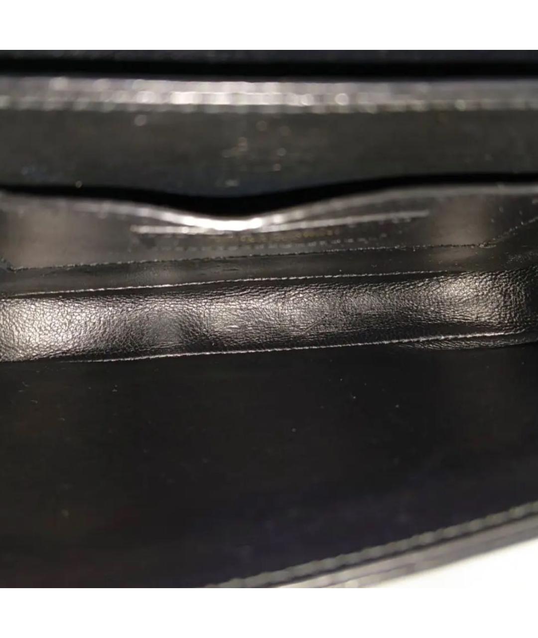 SAINT LAURENT Черная кожаная сумка через плечо, фото 6