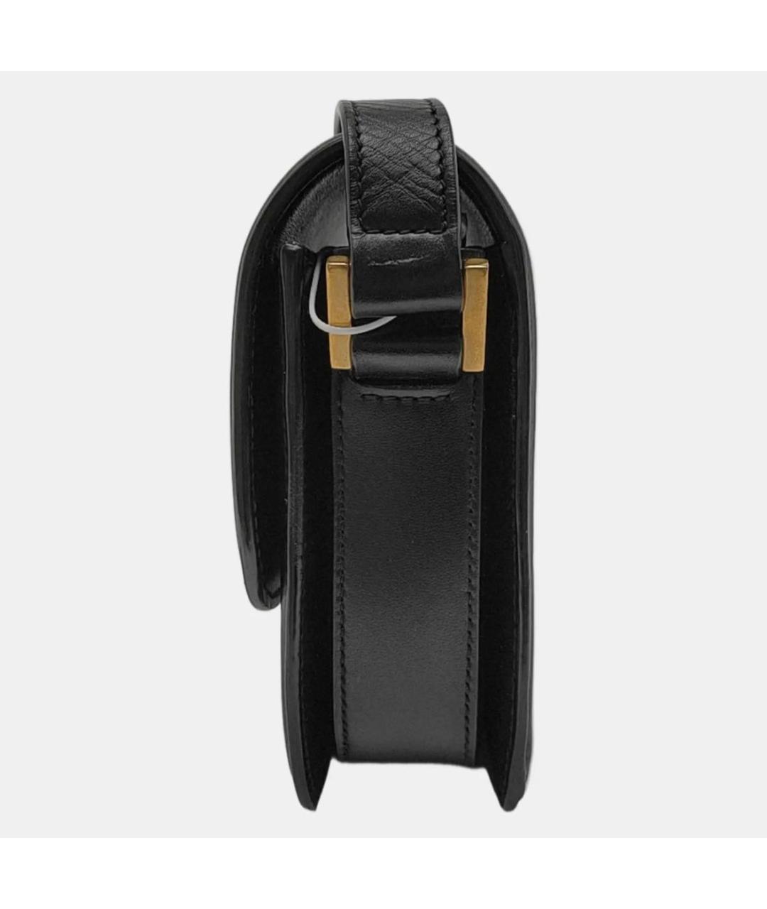 SAINT LAURENT Черная кожаная сумка через плечо, фото 2