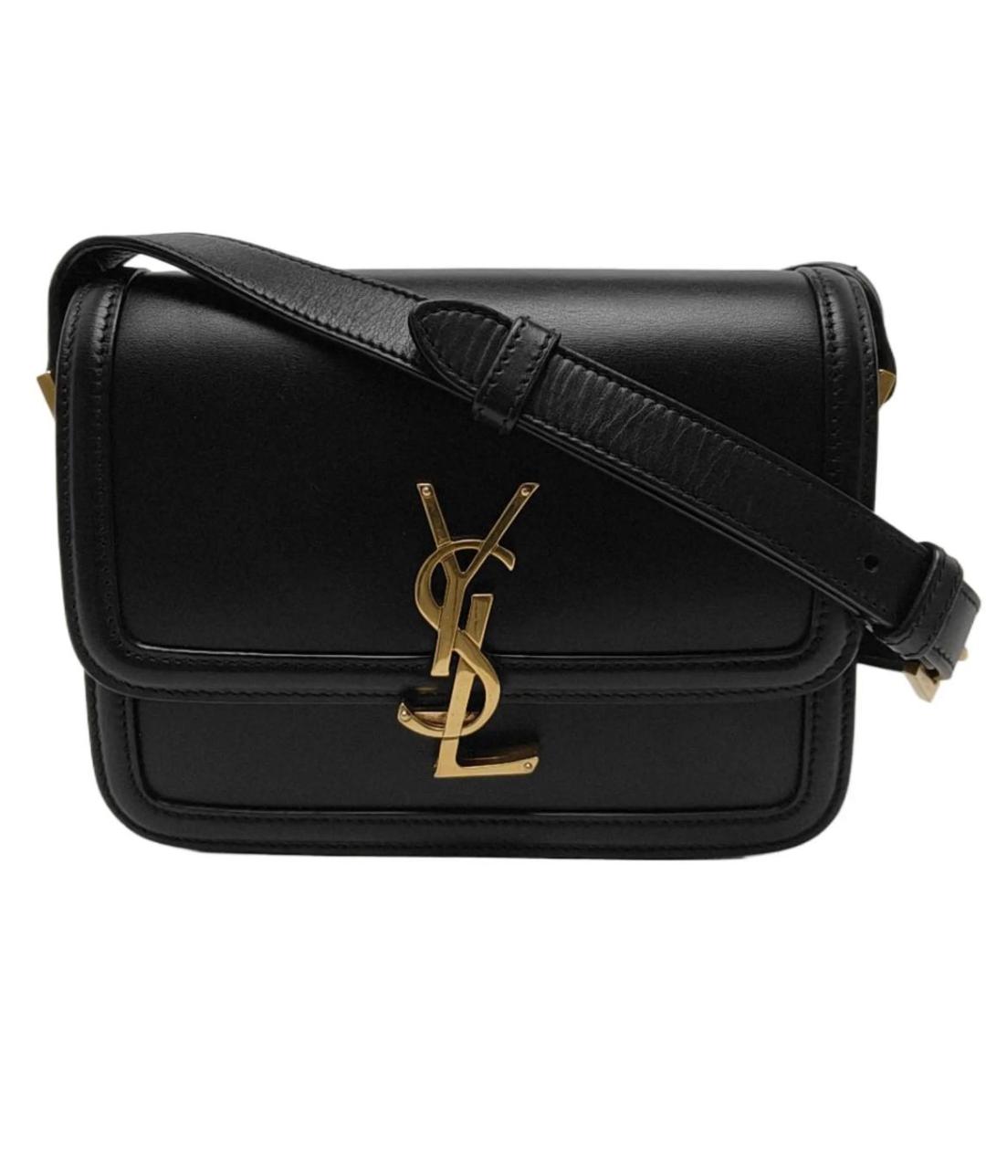 SAINT LAURENT Черная кожаная сумка через плечо, фото 9