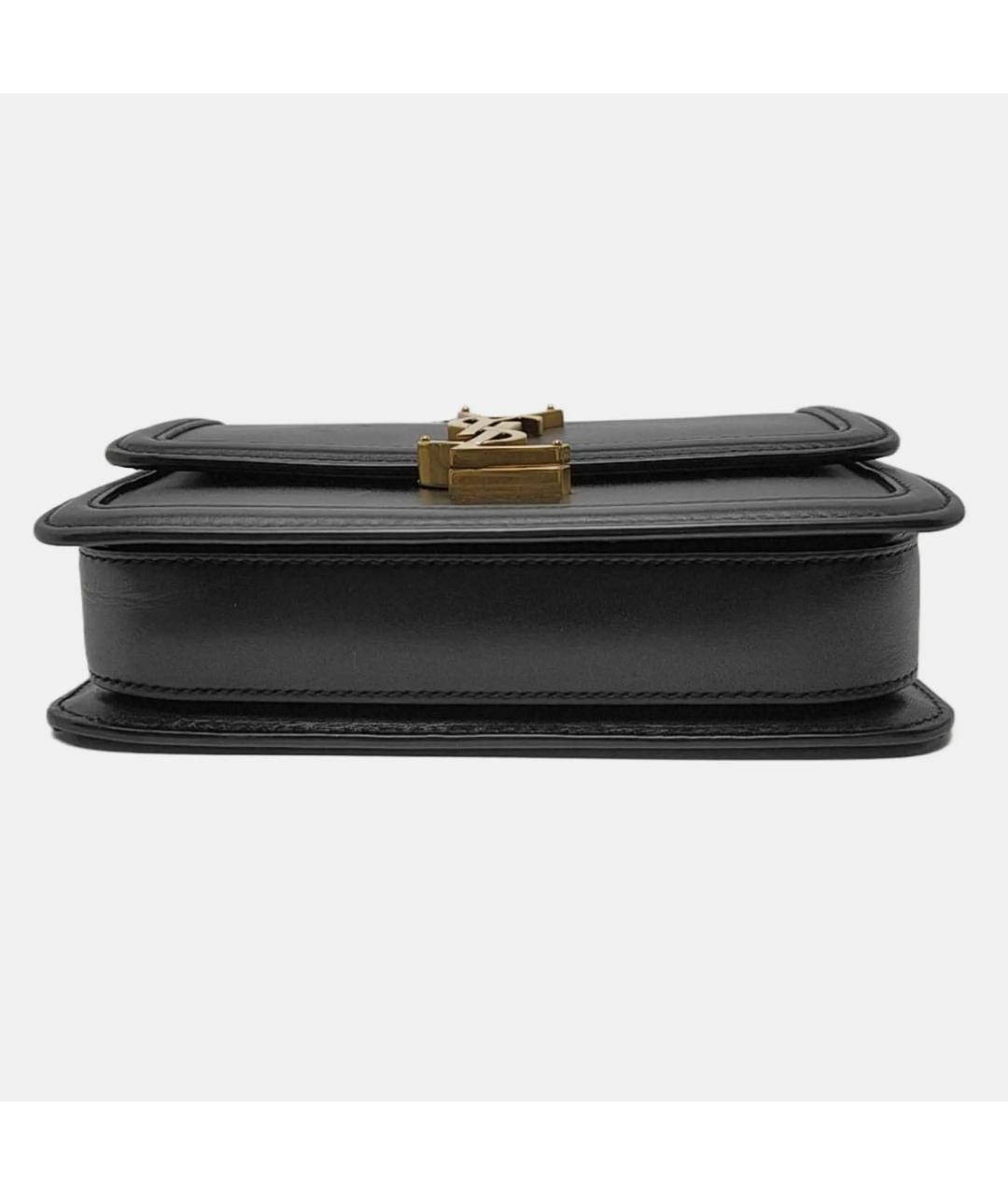 SAINT LAURENT Черная кожаная сумка через плечо, фото 5