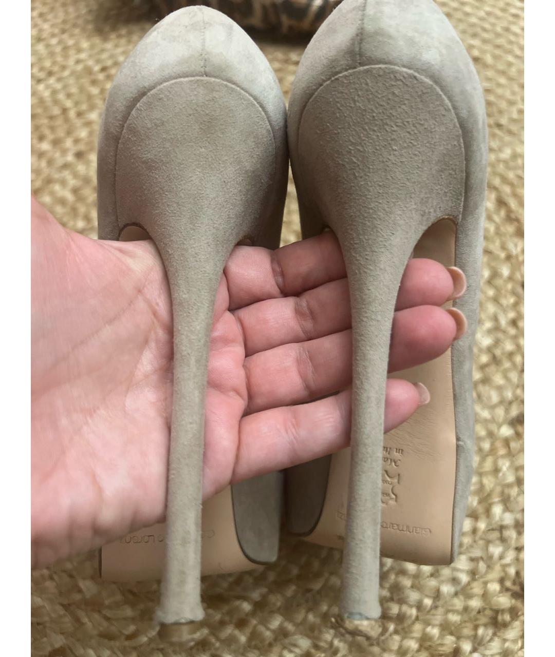 GIAN MARCO LORENZI Бежевые замшевые туфли, фото 5
